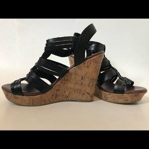 Women's Mossimo Supply Co.Black Cork Wedge Sandal